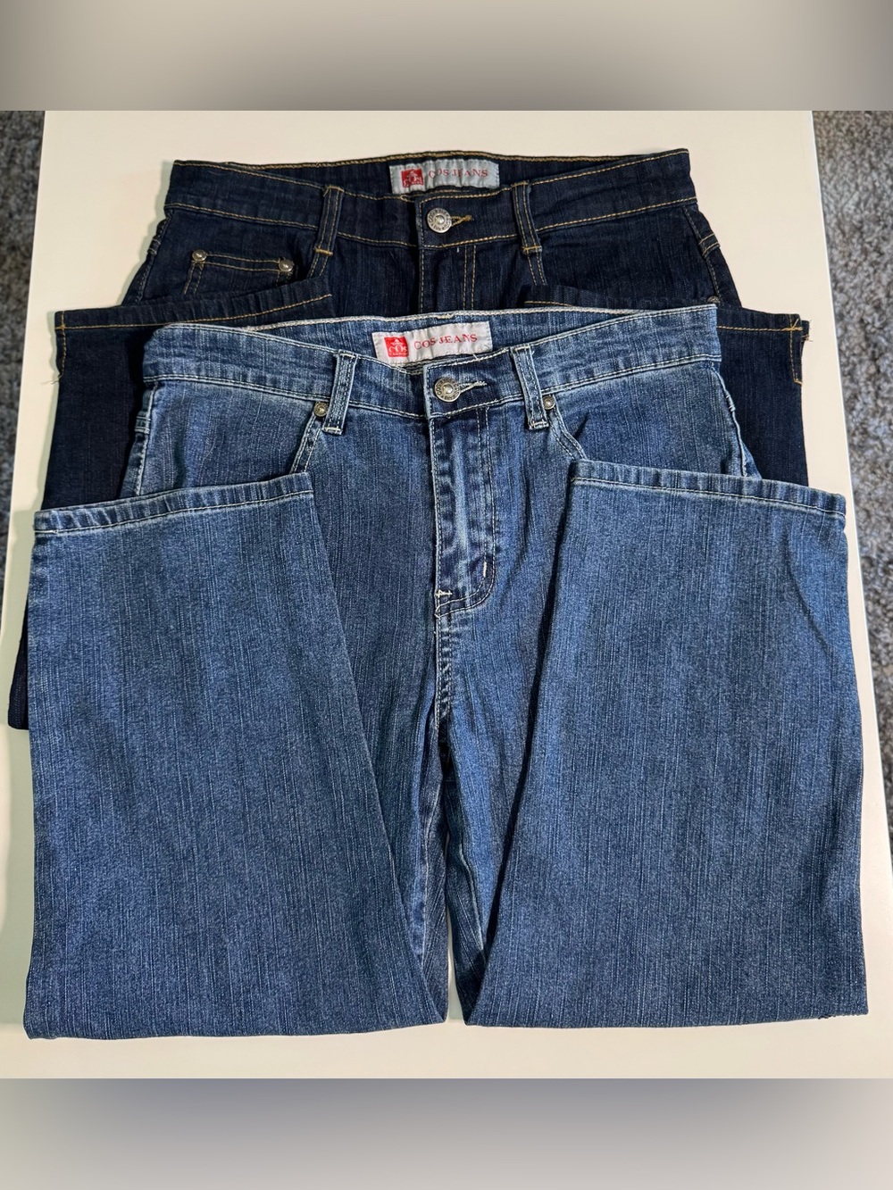 COS Women’s Embroidered Capri Jeans Lot Of 2 Sz 4/4 Petite Stretch Denim